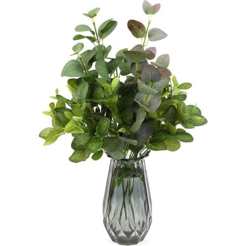 Artificial Leaves Branch Retro Green Silk Eucalyptus Leaf for Home Decor Wedding Plants Faux Fabric Foliage Room Decoration