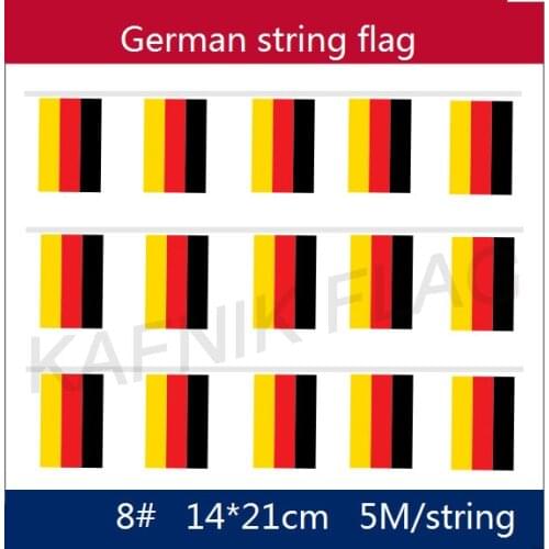 KAFNIK,German string flag 5 meters 20 faces 14*21CM and 10 meters 30 faces 20*30CM for home decoration