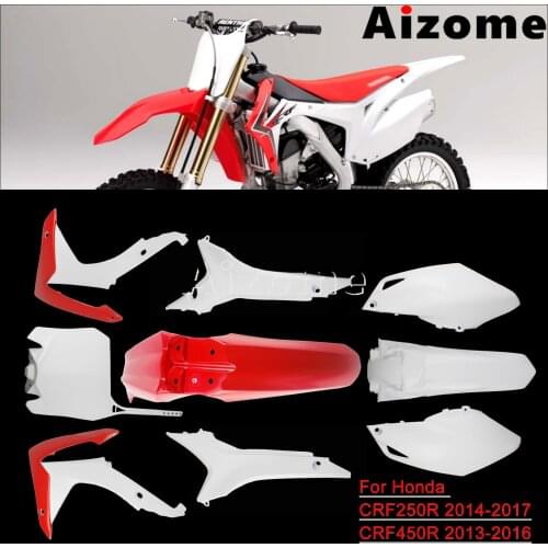 Enduro Motocross Full Body Fairing Kit Dirt Bike Side Cover For Honda CRF250R CRF450R Moto Complete Bodywork Plastic Frame Set