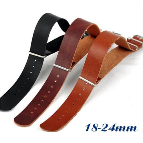 Leather Retro Watch Band 18mm 20mm 22mm 24mm Genuine Leather Watch Strap Cowhide Replacement Bracelet Wristband Accessories