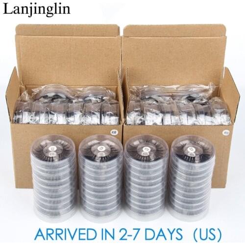 LANJINGLIN Wholesale Eyelashes 10/20/30/40/100pcs 3d Mink Lashes Natural Mink Eyelashes Wholesale Eyelashes Makeup Lash In Bulk