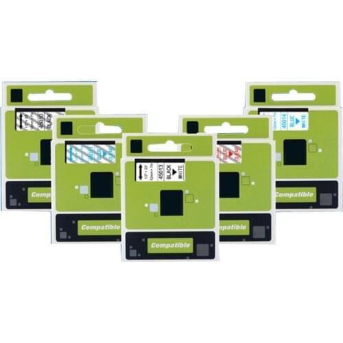 40913 40910 40918 Labeling Tape D1 Cartridge Compatible Dymo D1 Label Tapes for LM160 LM280 260P PNP Printer 9mm black on yellow