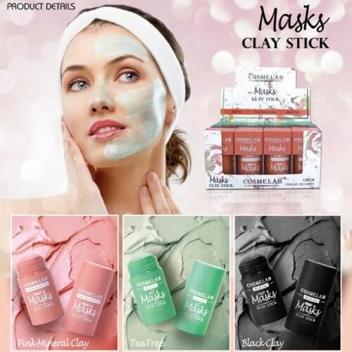 COSMELAB Cleaning Mud Mask Stick Bamboo Charcoal Oil Control Black Masks Blackhead Remover Clean Pores Whitening Face Mask