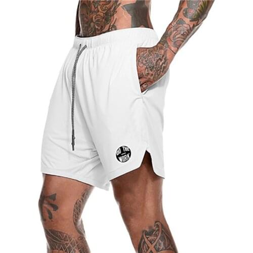 Mens Fitness Shorts Mens 2 in 1 Gyms Shorts Male double-deck Quick Drying Security Pocket Gym Shorts Jogging Shorts Men