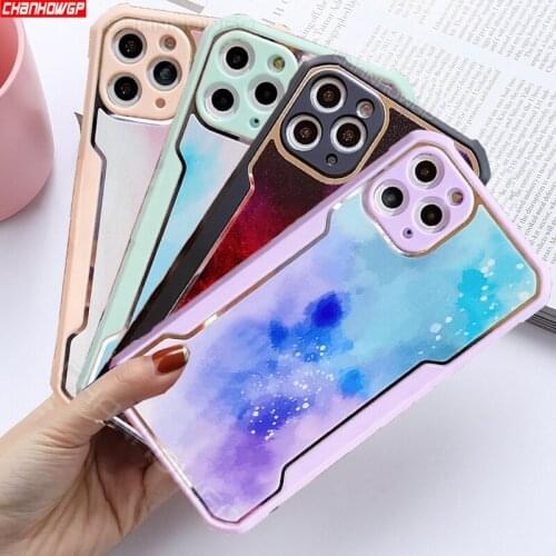 Watercolor Ink Soft Silicone Phone Case For Apple iPhone 12 11 Pro Max 8 7 6s 6 Plus X XR XS Max Shockproof Back Cover Coque
