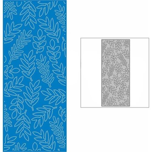 New Willow Leaves Slim Background Panel 2021 Metal Cutting Dies for DIY Scrapbooking and Card Making Embossing Craft No Stamps