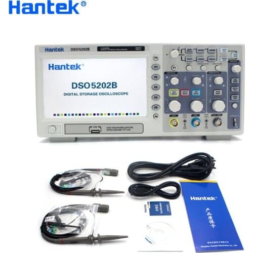 Hantek DSO5202B Osciloscopio Digital 2 Channels 200Mhz Handheld Portable LCD USB Oscilloscopes 1GSa/s Real Time Sample Rate