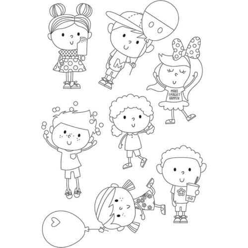 Happy Kids Transparent Clear Silicone Stamp/Seal for DIY scrapbooking/photo album Decorative clear stamp sheets FXL0403