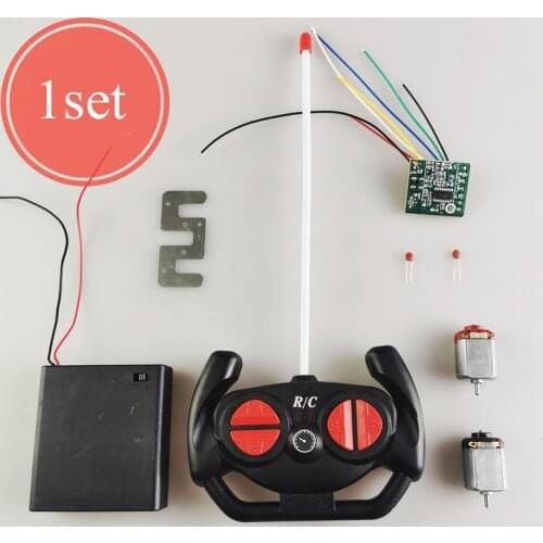 1Set Transmitter+Receiver+Motors+Battery Box Set Remote Controller Kit for DIY RC Toys Car Models