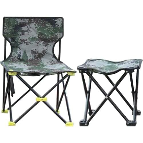 Outdoor Foldable Stool Backrest Chair Ultralight Portable Camouflage Superhard High Load Seat for Fishing Camping Hiking Beach