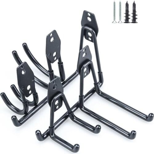 5pcs/lot Heavy Duty Storage Hooks Bicycle Bike Hose Pipe Hooks Wall Mounted Hook Garden Hanging Tools Garage Organizer Holder 25
