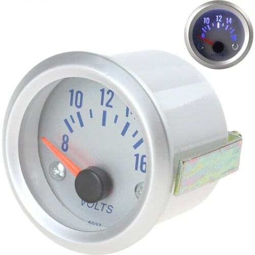 Universal Durable 2" 52mm 8-16V Blue Light Voltage Meter Gauge Voltmeter for Auto Car