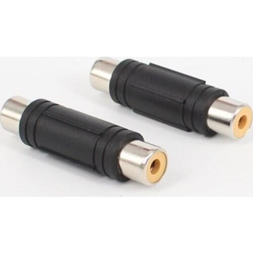 10pcs/lot RCA Female to RCA Female Audio Video Cable Jack Plug Adapter Connector