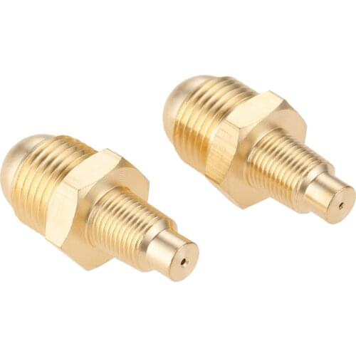 2pcs/set Solid Brass Propane Orifice Connector Tube fits for Casting Cooking Stove Grill Turkey Pot Cooker 3/8" Flare x1/8" Mnpt
