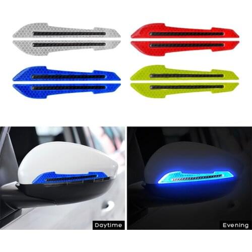 2Pcs/set Universal Car Rearview Mirror Reflective Strips Safety Warning Auto Stickers Marks for Car Styling Exterior Accessories
