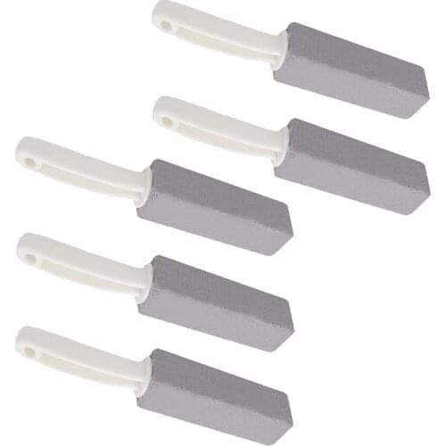 5Pcs Pumice Cleaning Stone with Handle Toilet Bowl Cleaning Brush Cleaner Hard Water Ring Remover