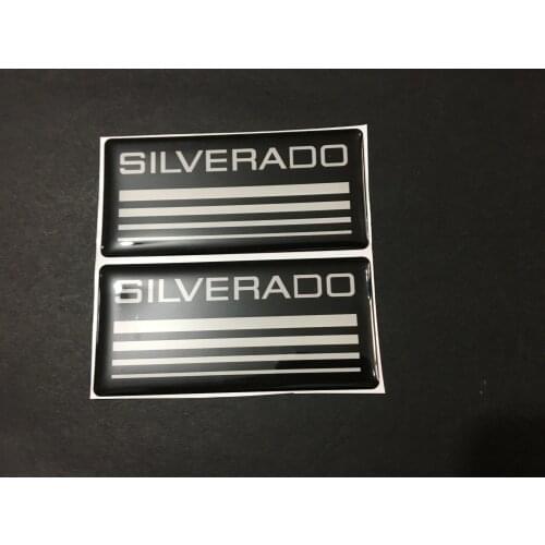 50pcs New Custom Epoxy resin Silverado 1500 2500 3500 Emblem Pillar Cab Badge Logo for car 1988 89 90 91 92 93 94 styling