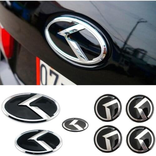 7pcs ABS Auto Emblem for KIA K2 K3 KX3 K5 Sorento Rio Forte Sportage Ceed Optima Carens Front Trunk Steering Wheel Hub Stickers