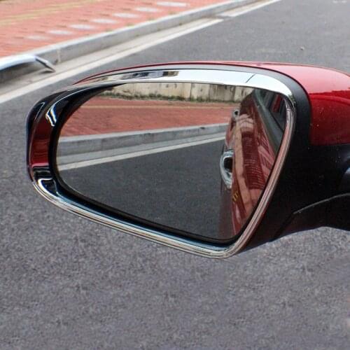 For Hyundai Kona 2017 2018 2019 accessories ABS Chrome Side Rearview Mirror Eyebrow Rain Shield Cover Trim Car Styling