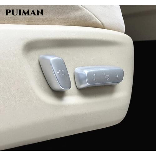 For Toyota Prado FJ150 2010 2011 2012 2013 2014 2015 2016 styling cover ABS Chrome seat adjustment knob button switch trim 5 pcs