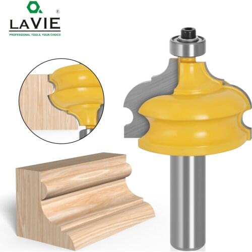 LAVIE 1PC 12mm 1/2" Shank Wood Cutter Classical Bead Molding Edging Router Bit Milling Cutter for Woodworking fresa Bits 03013