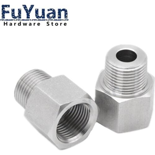 1pcs SS304 Stainless Steel Socket High Pressure Resistant Pipe Fitting M10 M14 M16 1/8" 1/4" 3/8" 1/2" BSP Male To Female Thread
