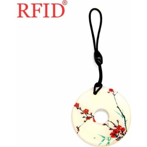 ID 125khz EM4305 EM4205 Rewritable Writable Keyfob Key Fobs RFID Circular Dropping Glue Waterproof Keychain Access Control Card