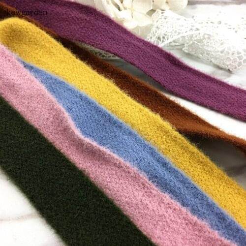 Kewgarden 1" 25mm Rabbit Fleece Ribbon DIY Heawear Hairbow Accessories Handmade Tape Webbing Riband 4 Meters