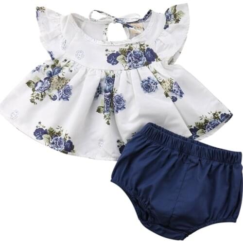 Lioraitiin New Fashion Newborn Infant Baby Girls Clothing Floral Tops Dress Harem Shorts Pants Summer Clothes UK
