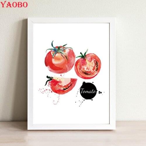 Full Square Round Drill 5D DIY Diamond Painting Tomatoes fresh fruit 3D Embroidery beads Cross Stitch kits mosaic Home Decor