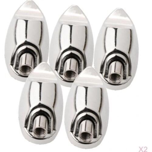 Pack of 10 Lugs DIY Percussion Parts Accessory for Performers Beginners Silver