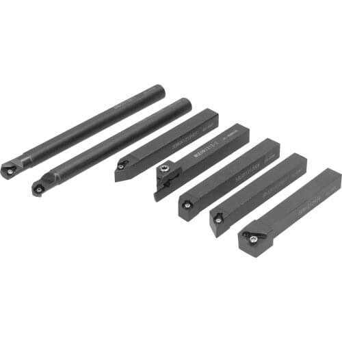 Holder Boring Bar Inserts Set for Processing Steel Parts 7pcs 12mm Shank Diameter Lathe Turning Tool