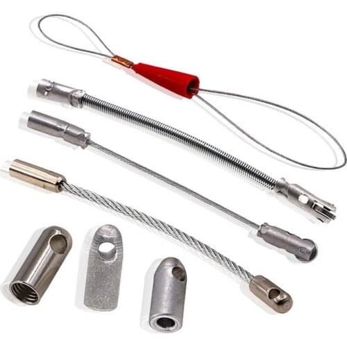 Electrician automatic Thread Guide connector head Wire Cable elastic Threader with wheel for Repair Fast Auxiliary tools