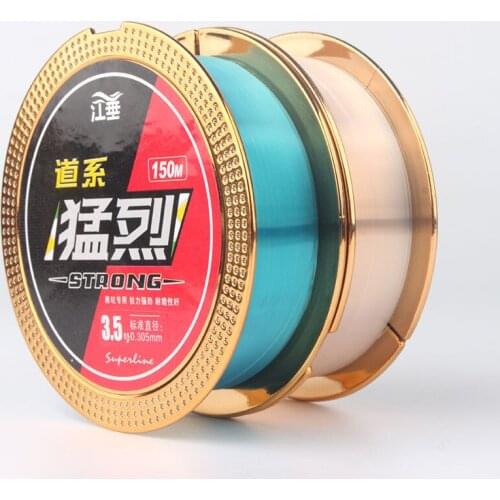 0.8#-8.0# 150m Nylon Fishing Line for Rock Fishing Fluorocarbon Line Super Strong Pull Athletics Line 0.14-0.47mm Diameter