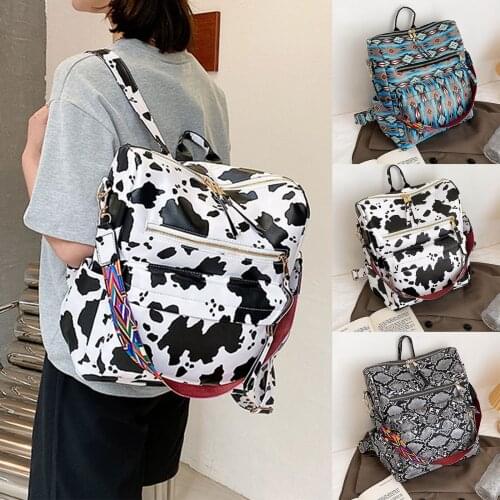 2021 New Womens Backpack Ethnic Style Retro Large Capacity Embroidered Soft Backpack Retro Womens Backpack Soft Backpacks