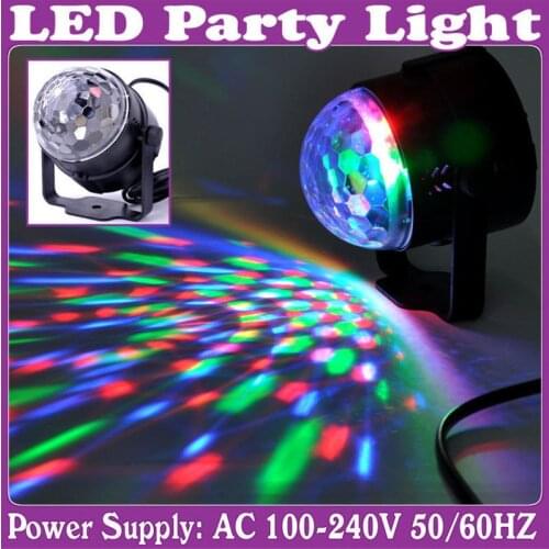 New Style led magic ball light RGB color Voice-activated+auto-running control new crystal magic ball Nueva bola magica