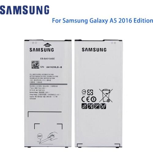 Original SAMSUNG A5 2016 Phone Battery EB-BA510ABE 2900mAh For Samsung Galaxy A5 2016 Edition A510F A5100 Authentic Battery