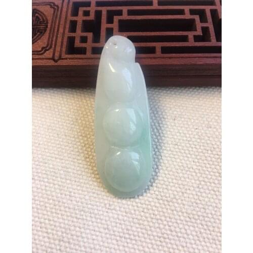 Natural 7A Myanmar green jade pendant necklace hand-carved jade beads emerald necklaces jadeite jade jewelry necklace women