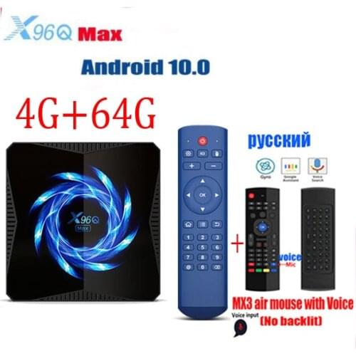 X96Q MAX Smart TV Box Android 10.0 Allwinner H616 4GB 32GB 2.4G 5G WiFi bt 4K Media Player Android TV Box X96Q Smart TV