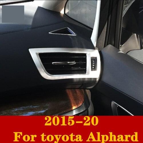 For toyota Alphard 2015-20 car styling Interior modification of dashboard air-conditioning vent trim frame car Accessories