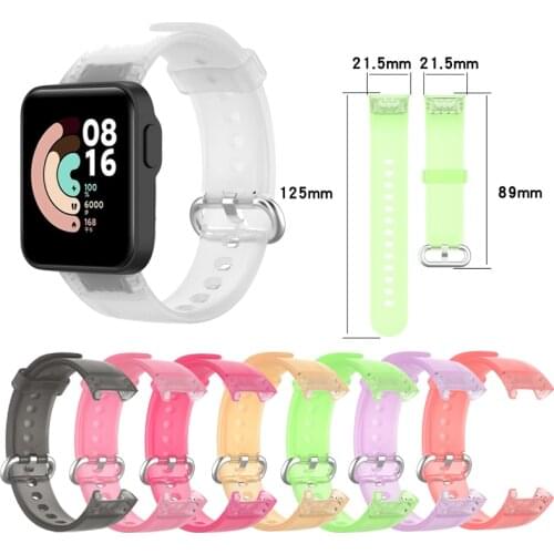 Strap For Xiaomi Mi Watch Lite Sport Smart Wristband Transparent Replacement Bracelet For Redmi Watch Silicone Colorful Belt