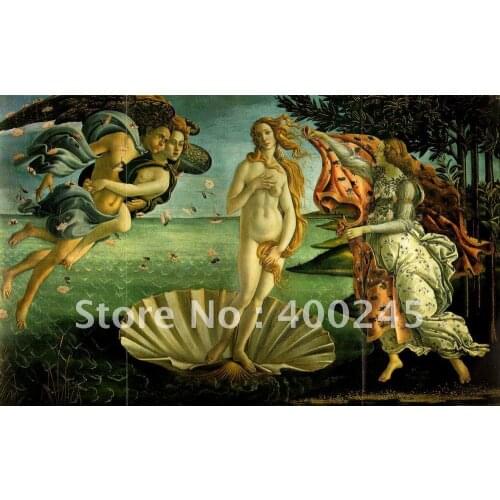 Christmas Gift Hand painted oil painting Birth of Venus famous artwork by Sandro Botticelli beautiful art image for wall decor