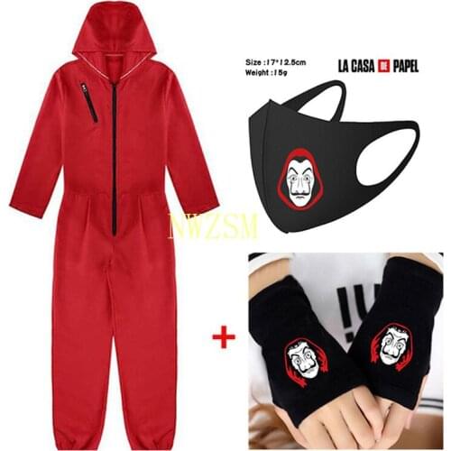 S-XXXL Salvador Dali La Casa De Papel Costumes and Masks Cosplay Paper House Cosplay Party Adult Role Playing Money Rescue