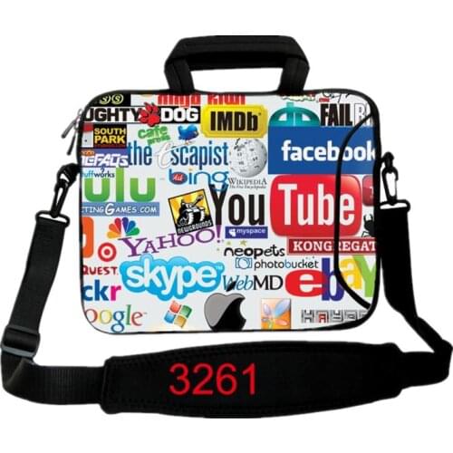 Internet Logo Laptop Shoulder Bag 13.3 15.6 Neoprene Sleeve Strap Bags Cases Cover Pouch For 10" 12'' 14'' Notebook Computer