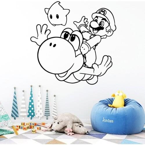 Super Mario Wall Stickers Gamer Wallpaper Vinyl Removable Room Decoration For Kids Room Decoration Decal Creative Stickers