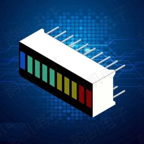 10PCS LED Display 10 Segment Bargraph Light Display Module Bar Graph Ultra Bright Red Yellow Green Blue Colors Multi-color