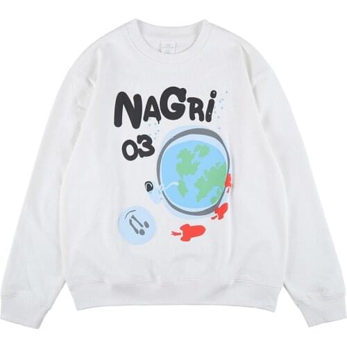Harajuku Letter Foam Moon Print Stranger Things Autumn Hoodies for Men and Women Inside Terry Streetwear Baggy Sweatshirt