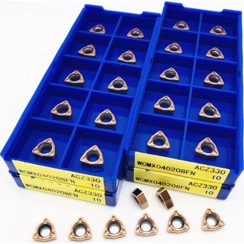 U-shaped drill special WCMX040208 FN ACZ330 carbide insert for WC-shaped U-shaped drill WCMX 040208 CNC lathe parts tool WCMX