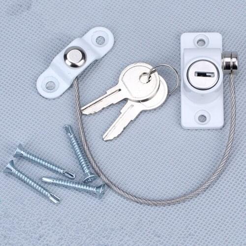 1set! High quality Stainless Steel Window Security Chain Lock Door Restrictor Child Safety Anti-Theft Locks Furniture Hardware