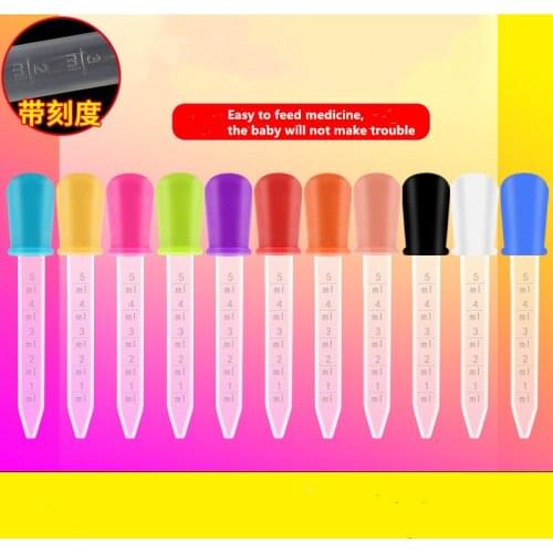 1PC Portable Baby Dropper Medicine Feeder Child Medicine Device Silicone Pipette Liquid Food Dropper Infant Utensils 5ML